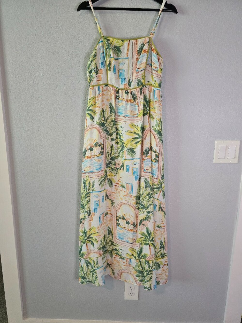 The Good Journey Tropical Scenic Maxi Dress Size 8